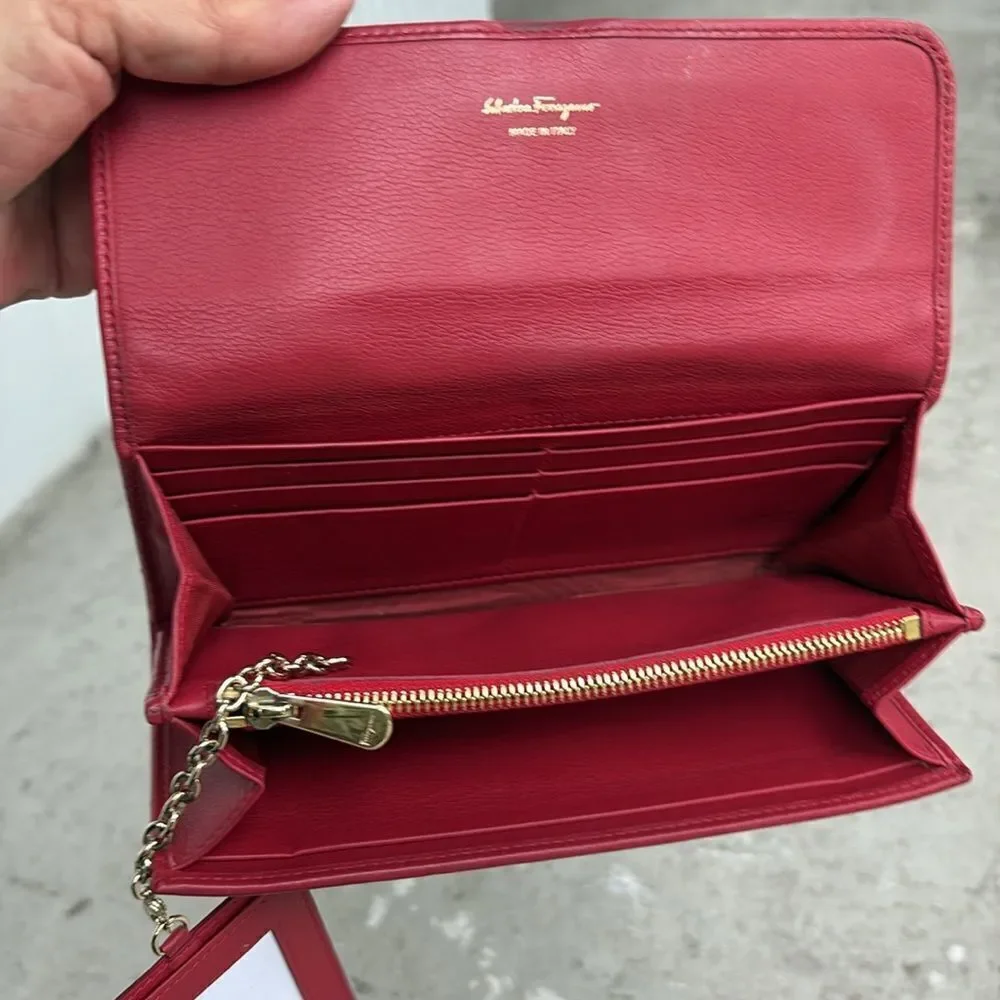 Ferragamo long clip wallet